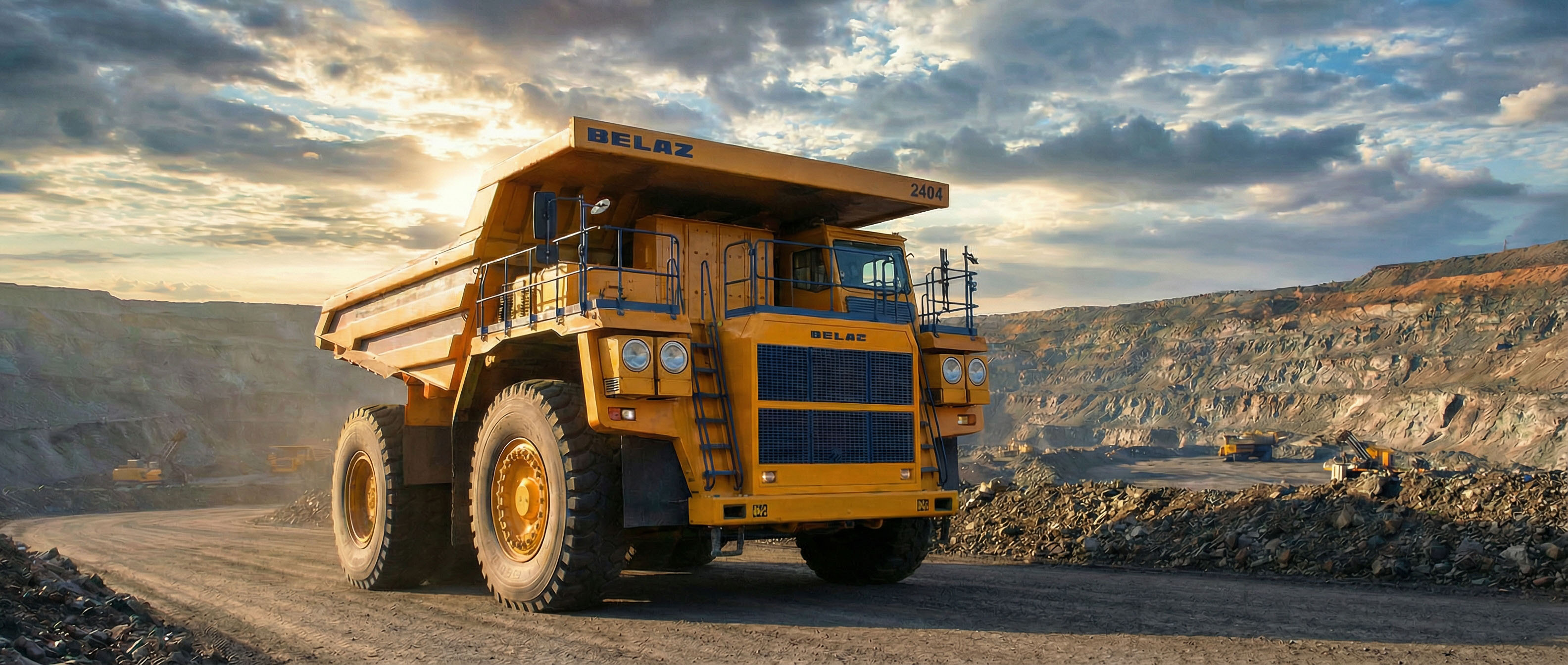 Mining Haul Truck on Stabilized Road